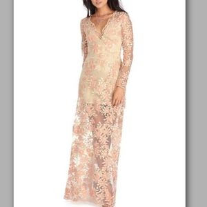 Natural Irene Embroidered Lace Floral Dress